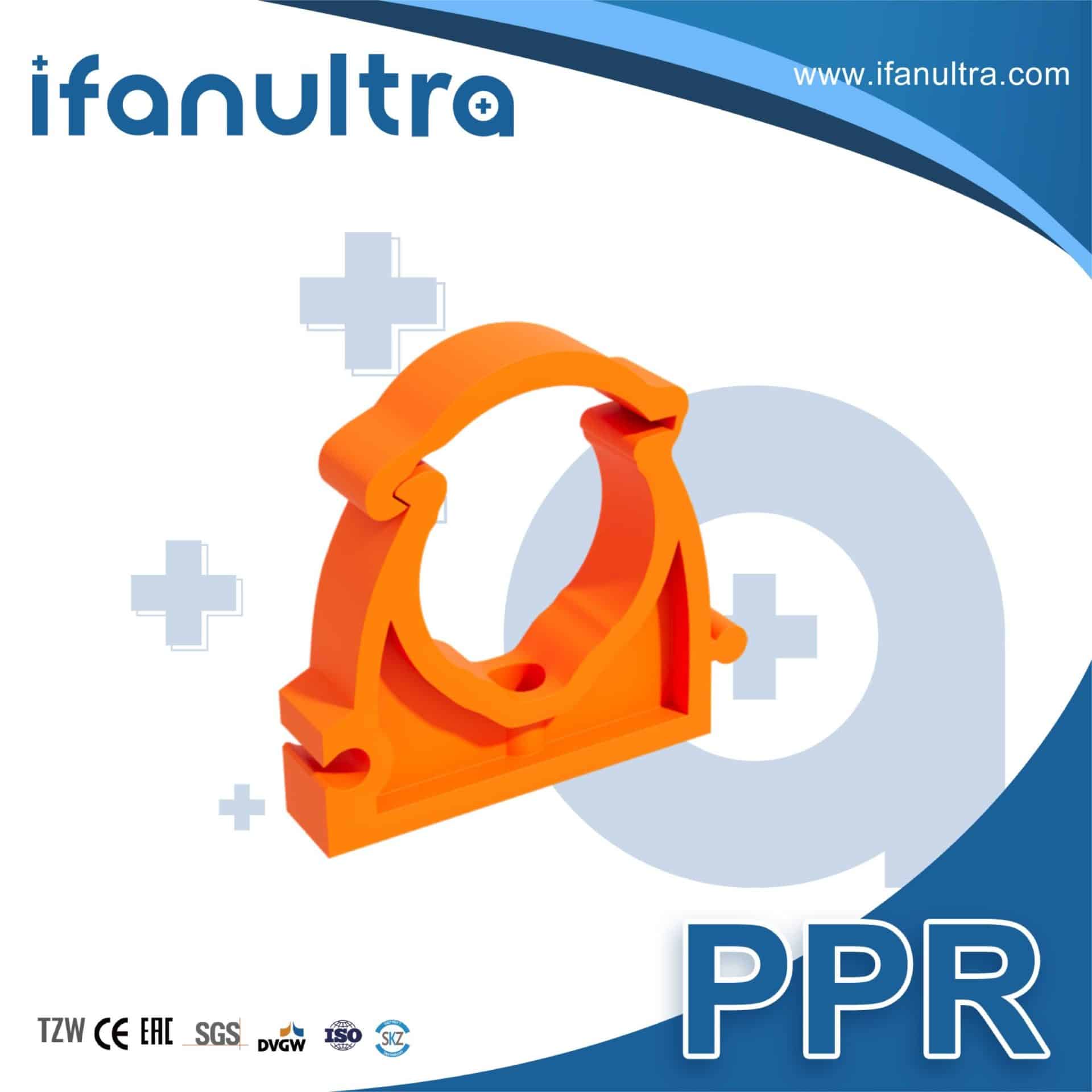 a orange ppr Pipe Clip 139/M78
