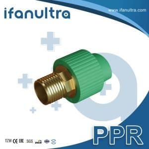 A Green PPR NPT Fusion Outlet (Male)