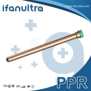 Una salida recta PPR verde (Pp-r a cobre)