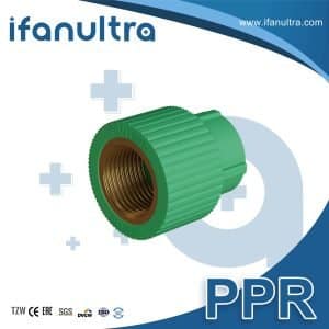 A Green PPR Transition Piece Round (Female)