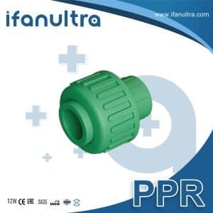 A Green PPR Union With PP-R Nuts
