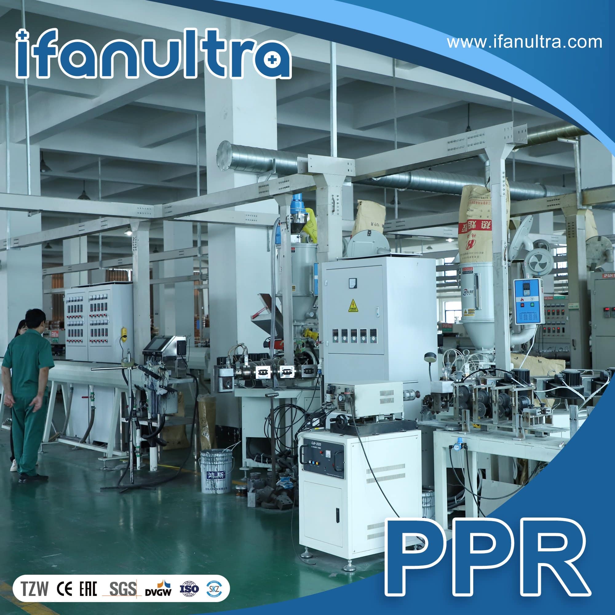 IFANULTRA production line machinery where pipe OD and wall are checked before shipment
