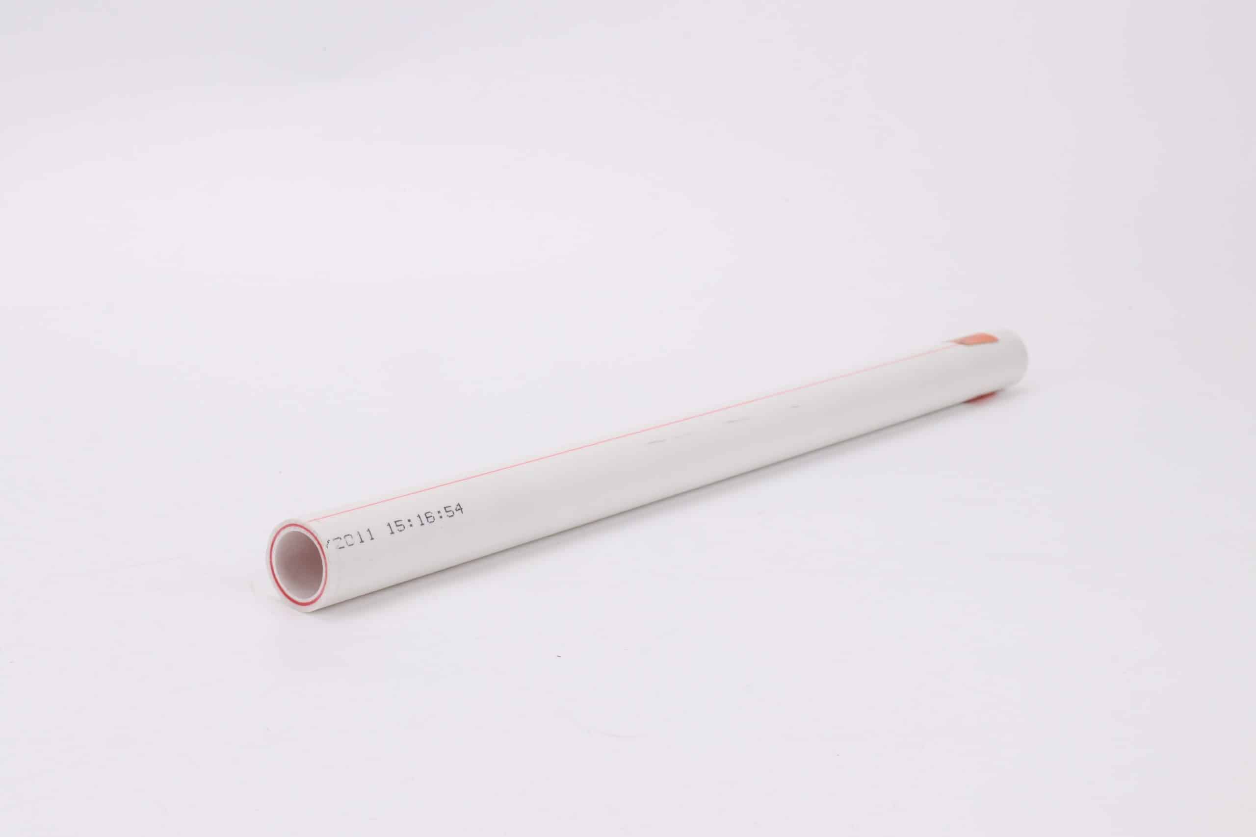 PPR hot and cold water pipes rated PN20 with visible wall thickness