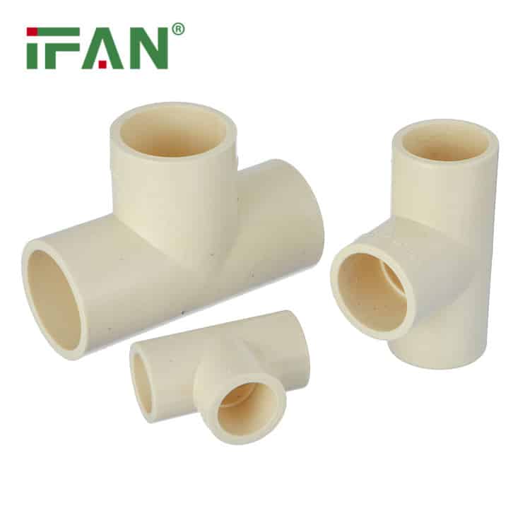 CPVC solvent-weld tee fitting to ASTM F2846, an alternative hot-water material to PPR